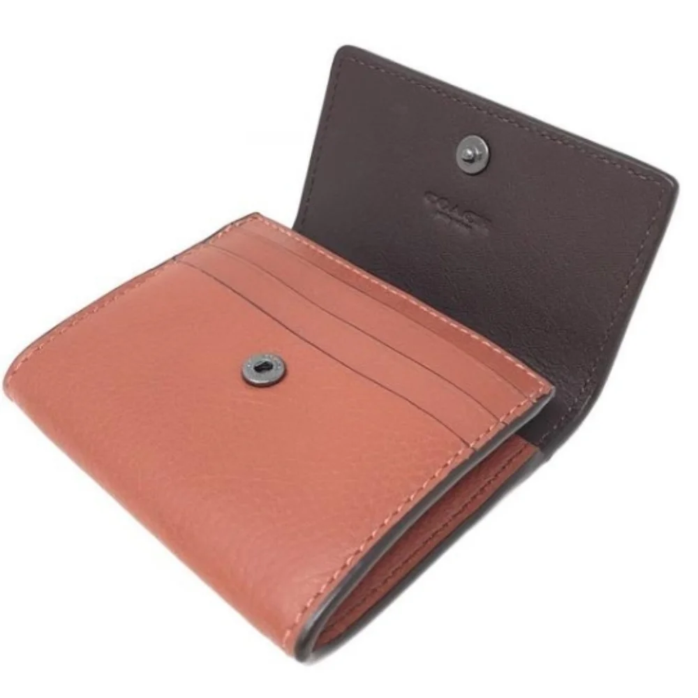 Coach Men's Coin Natural Wallet F24652 Terracotta Leather Wristlet